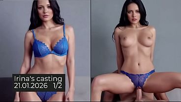 The first casting of young virgin Irina. All for the role. Part 1/2.